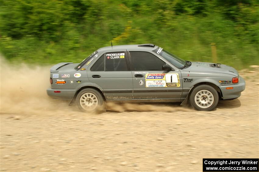 Dexter Clark / Bryce Proseus Nissan Sentra SE-R on SS3, Woodtick Hollow.