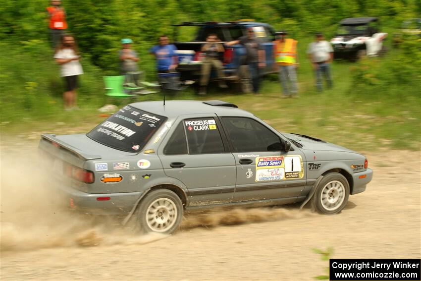 Dexter Clark / Bryce Proseus Nissan Sentra SE-R on SS3, Woodtick Hollow.