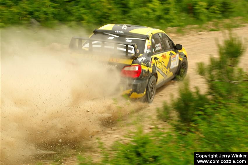 Colin Schulz / Jason Hack Subaru WRX STi on SS3, Woodtick Hollow.