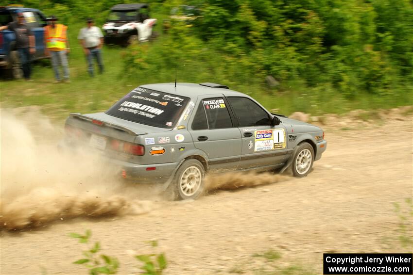 Dexter Clark / Bryce Proseus Nissan Sentra SE-R on SS3, Woodtick Hollow.