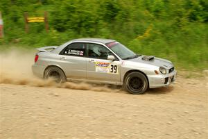 Noah Jacobson / Jacob Beduze Subaru WRX on SS3, Woodtick Hollow.