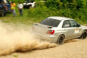 Noah Jacobson / Jacob Beduze Subaru WRX on SS3, Woodtick Hollow.