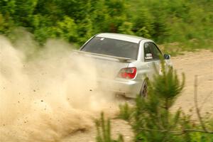 Noah Jacobson / Jacob Beduze Subaru WRX on SS3, Woodtick Hollow.