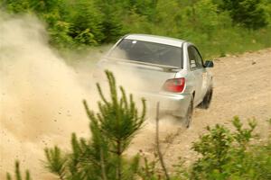 Noah Jacobson / Jacob Beduze Subaru WRX on SS3, Woodtick Hollow.