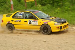 Katie Gingras / Camille Carlson Subaru Impreza on SS3, Woodtick Hollow.