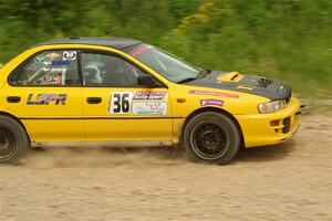 Katie Gingras / Camille Carlson Subaru Impreza on SS3, Woodtick Hollow.