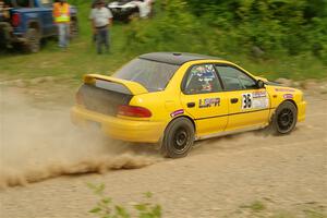 Katie Gingras / Camille Carlson Subaru Impreza on SS3, Woodtick Hollow.