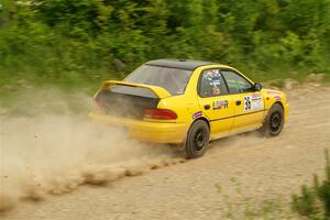 Katie Gingras / Camille Carlson Subaru Impreza on SS3, Woodtick Hollow.