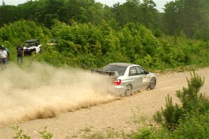 Cross Fedina / Robin Fedina Subaru WRX on SS3, Woodtick Hollow.