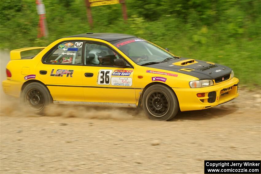 Katie Gingras / Camille Carlson Subaru Impreza on SS3, Woodtick Hollow.