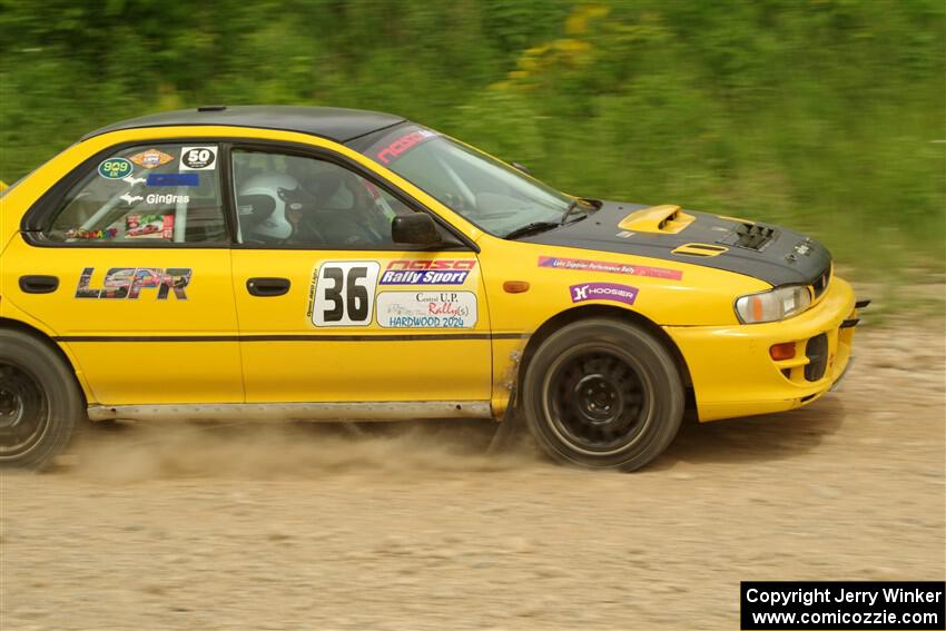 Katie Gingras / Camille Carlson Subaru Impreza on SS3, Woodtick Hollow.