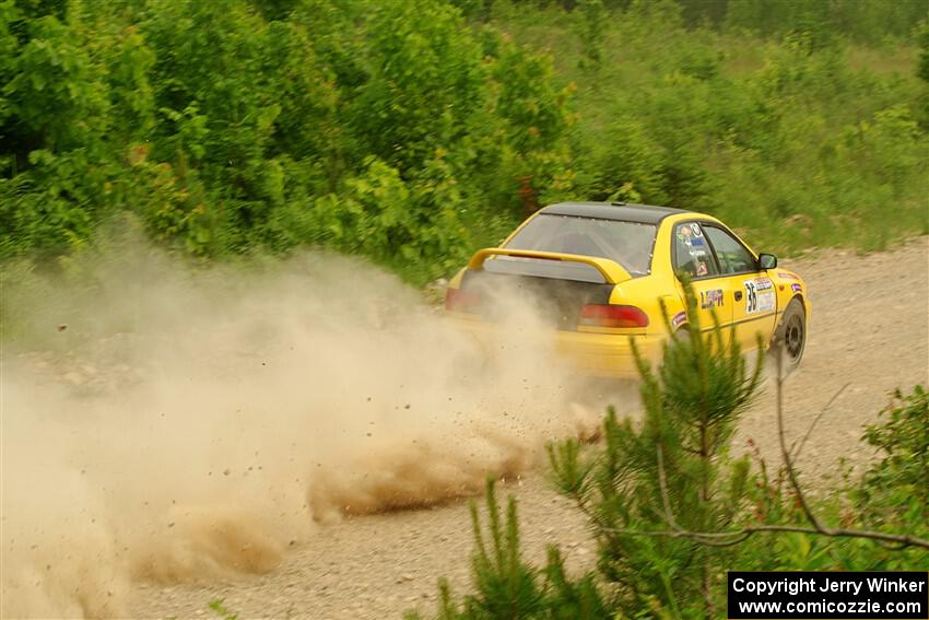 Katie Gingras / Camille Carlson Subaru Impreza on SS3, Woodtick Hollow.