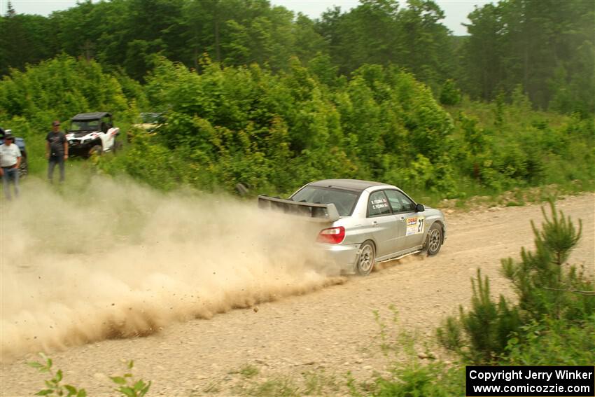 Cross Fedina / Robin Fedina Subaru WRX on SS3, Woodtick Hollow.