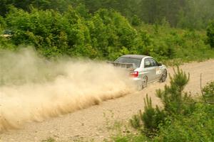 Cross Fedina / Robin Fedina Subaru WRX on SS3, Woodtick Hollow.