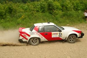 Eric Anderson / Taylor Haelterman Toyota Celica GTS on SS3, Woodtick Hollow.