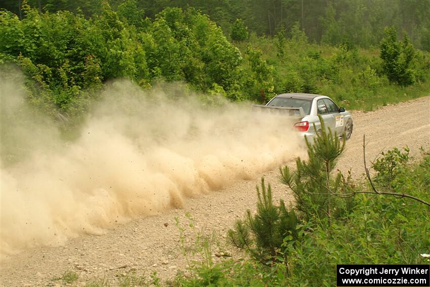 Cross Fedina / Robin Fedina Subaru WRX on SS3, Woodtick Hollow.