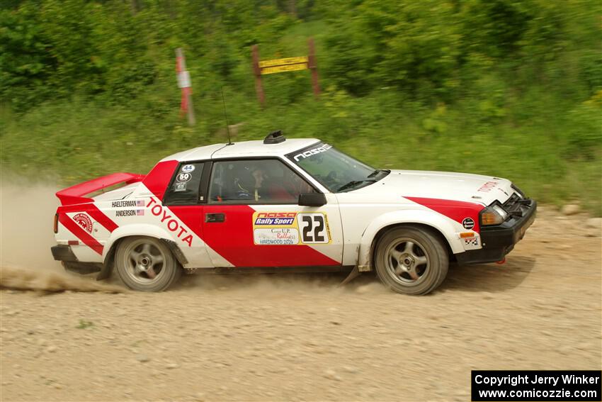 Eric Anderson / Taylor Haelterman Toyota Celica GTS on SS3, Woodtick Hollow.