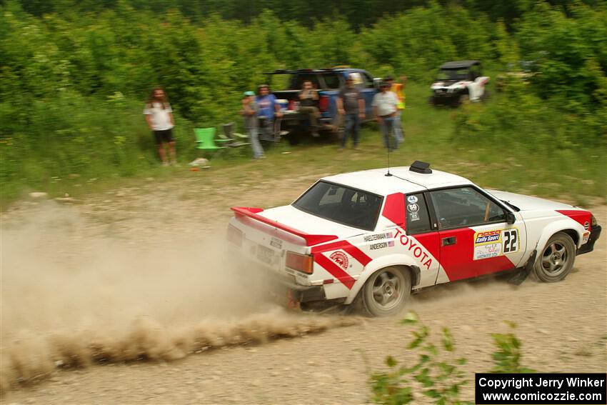 Eric Anderson / Taylor Haelterman Toyota Celica GTS on SS3, Woodtick Hollow.