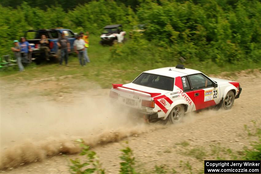 Eric Anderson / Taylor Haelterman Toyota Celica GTS on SS3, Woodtick Hollow.