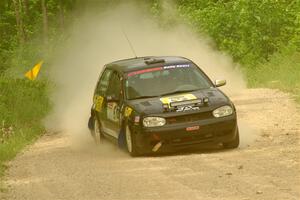 Chase Blakely / Mike Callaway VW GTI on SS3, Woodtick Hollow.