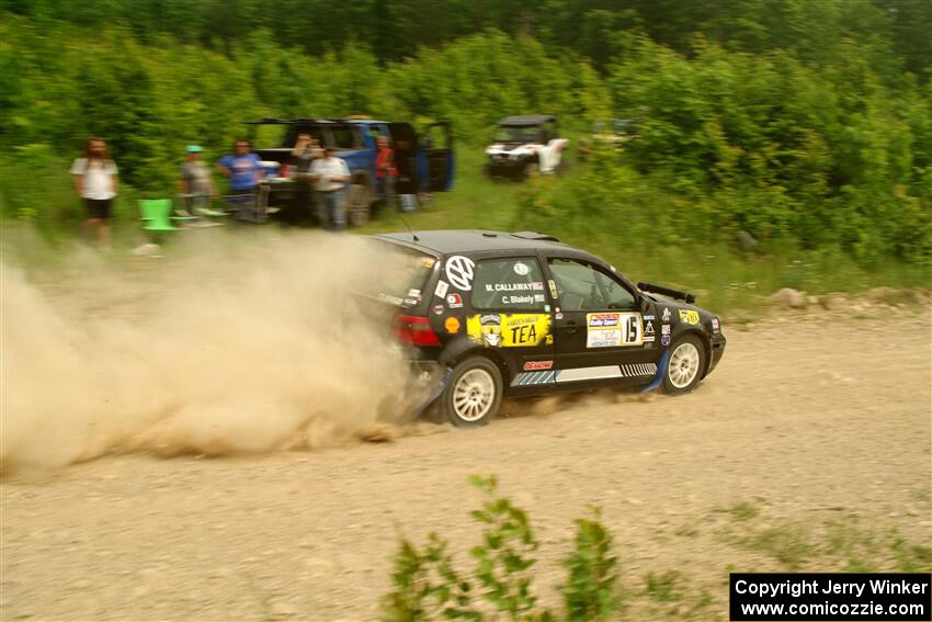 Chase Blakely / Mike Callaway VW GTI on SS3, Woodtick Hollow.