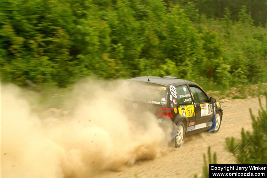 Chase Blakely / Mike Callaway VW GTI on SS3, Woodtick Hollow.