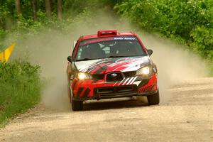 Andrew Layton / Joe Layton Subaru Impreza on SS3, Woodtick Hollow.