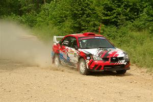 Andrew Layton / Joe Layton Subaru Impreza on SS3, Woodtick Hollow.