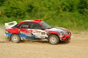 Andrew Layton / Joe Layton Subaru Impreza on SS3, Woodtick Hollow.