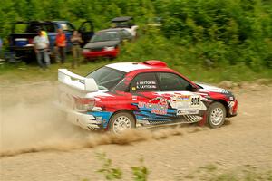 Andrew Layton / Joe Layton Subaru Impreza on SS3, Woodtick Hollow.