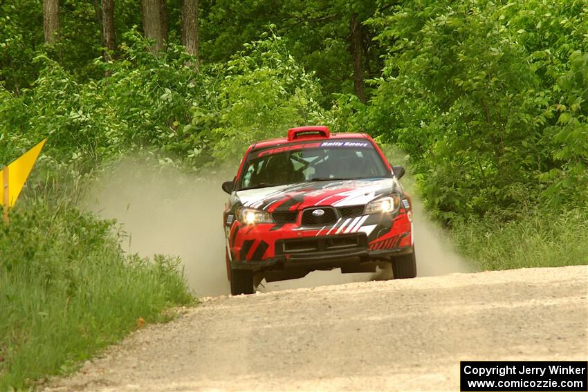 Andrew Layton / Joe Layton Subaru Impreza on SS3, Woodtick Hollow.