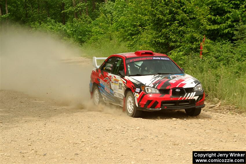 Andrew Layton / Joe Layton Subaru Impreza on SS3, Woodtick Hollow.