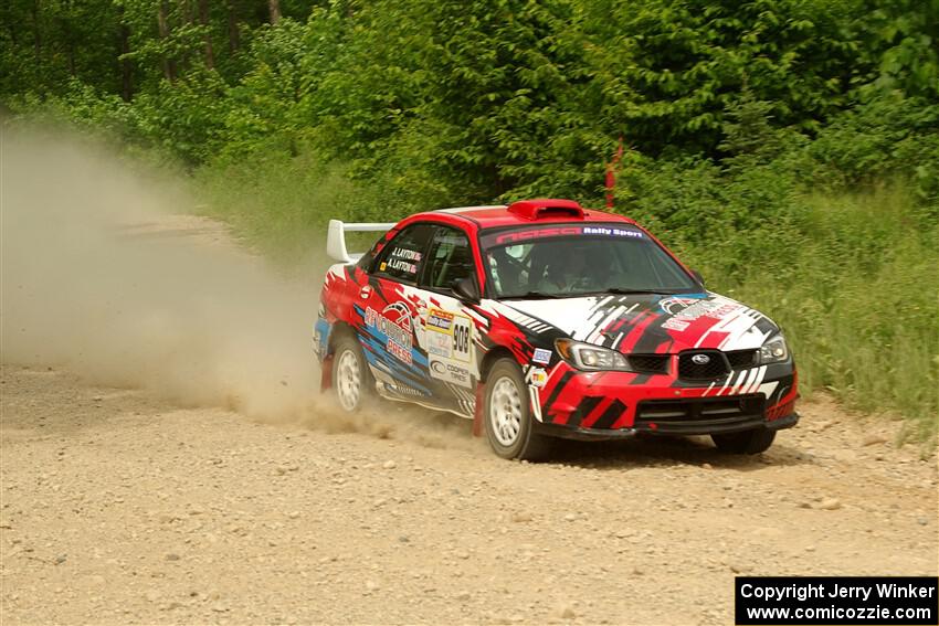 Andrew Layton / Joe Layton Subaru Impreza on SS3, Woodtick Hollow.