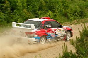 Andrew Layton / Joe Layton Subaru Impreza on SS3, Woodtick Hollow.