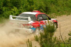 Andrew Layton / Joe Layton Subaru Impreza on SS3, Woodtick Hollow.