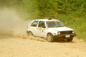 Josh Nykanen / Connor Himes VW GTI on SS3, Woodtick Hollow.