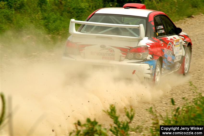 Andrew Layton / Joe Layton Subaru Impreza on SS3, Woodtick Hollow.