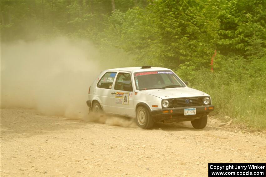 Josh Nykanen / Connor Himes VW GTI on SS3, Woodtick Hollow.