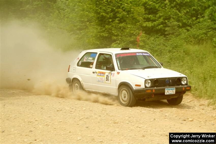 Josh Nykanen / Connor Himes VW GTI on SS3, Woodtick Hollow.