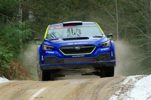 Travis Pastrana / Rhianon Gelsomino Subaru WRX ARA24 on SS7, Hunters-McCormick Lake I.