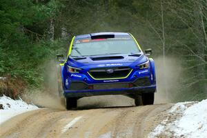 Travis Pastrana / Rhianon Gelsomino Subaru WRX ARA24 on SS7, Hunters-McCormick Lake I.