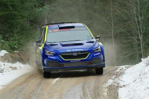 Travis Pastrana / Rhianon Gelsomino Subaru WRX ARA24 on SS7, Hunters-McCormick Lake I.