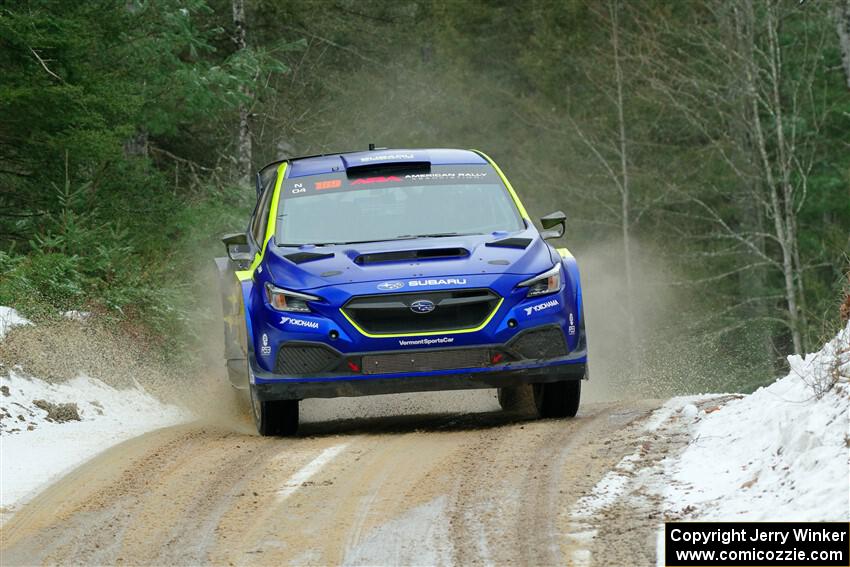 Travis Pastrana / Rhianon Gelsomino Subaru WRX ARA24 on SS7, Hunters-McCormick Lake I.