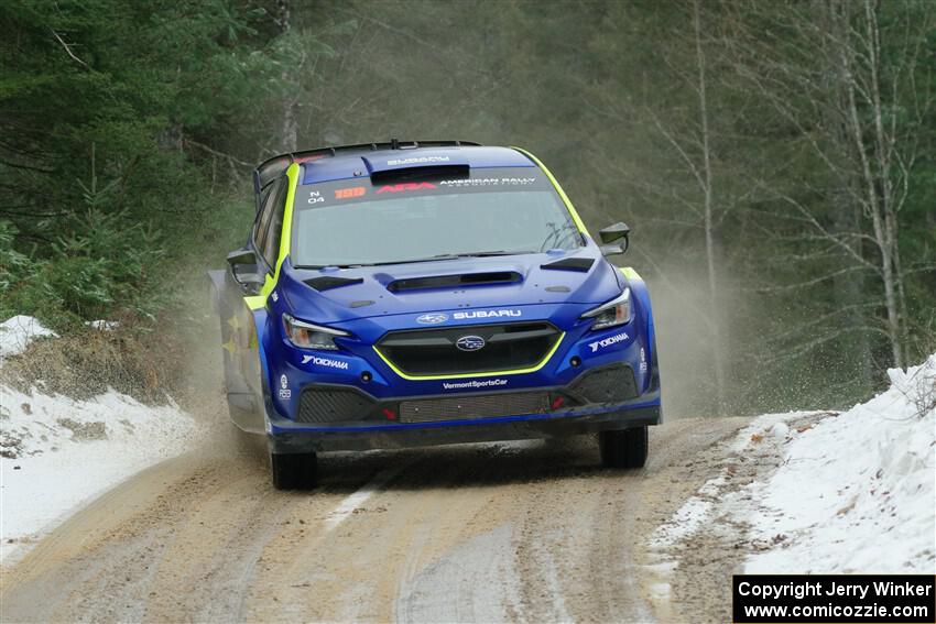 Travis Pastrana / Rhianon Gelsomino Subaru WRX ARA24 on SS7, Hunters-McCormick Lake I.