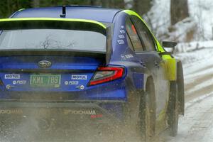 Travis Pastrana / Rhianon Gelsomino Subaru WRX ARA24 on SS7, Hunters-McCormick Lake I.