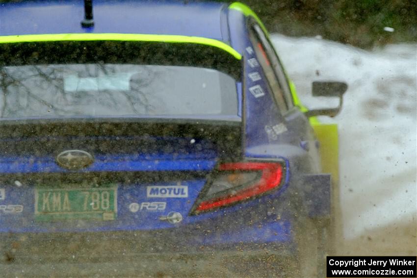 Travis Pastrana / Rhianon Gelsomino Subaru WRX ARA24 on SS7, Hunters-McCormick Lake I.