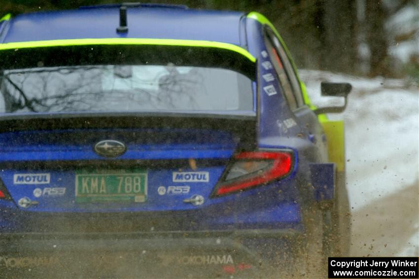 Travis Pastrana / Rhianon Gelsomino Subaru WRX ARA24 on SS7, Hunters-McCormick Lake I.