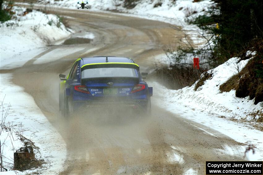 Travis Pastrana / Rhianon Gelsomino Subaru WRX ARA24 on SS7, Hunters-McCormick Lake I.