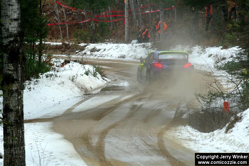 Travis Pastrana / Rhianon Gelsomino Subaru WRX ARA24 on SS7, Hunters-McCormick Lake I.