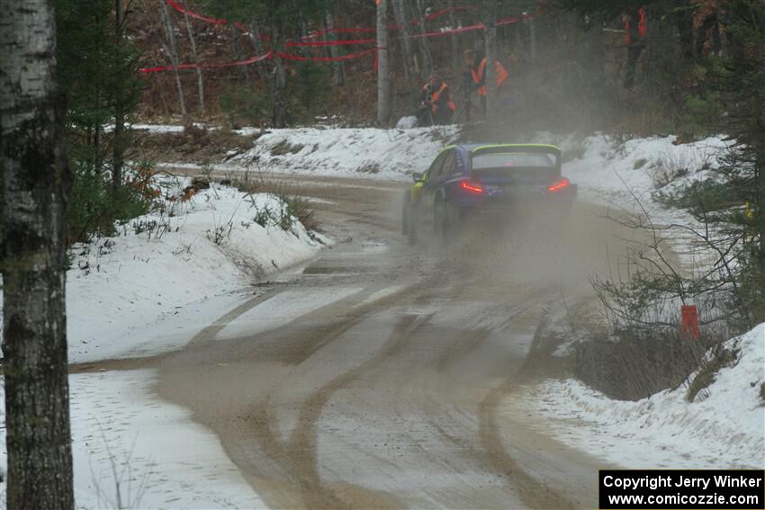 Travis Pastrana / Rhianon Gelsomino Subaru WRX ARA24 on SS7, Hunters-McCormick Lake I.